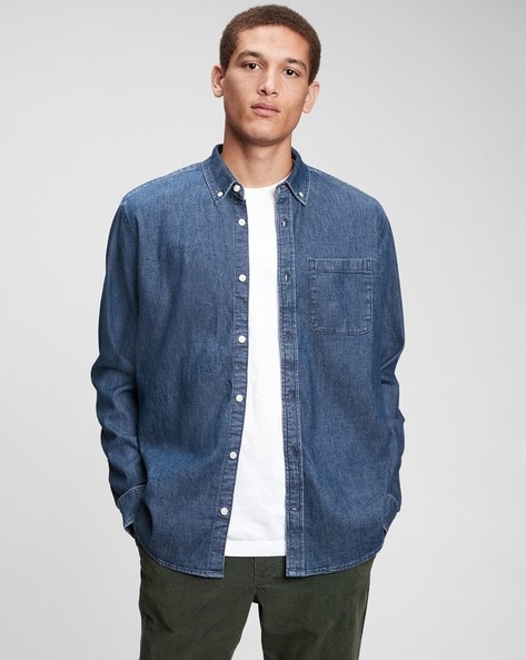 Gap denim on sale shirt mens