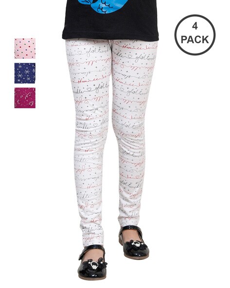 Buy Multicoloured Leggings for Girls by INDIWEAVES Online