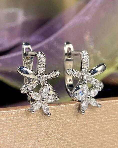 Clip on sale diamond earrings