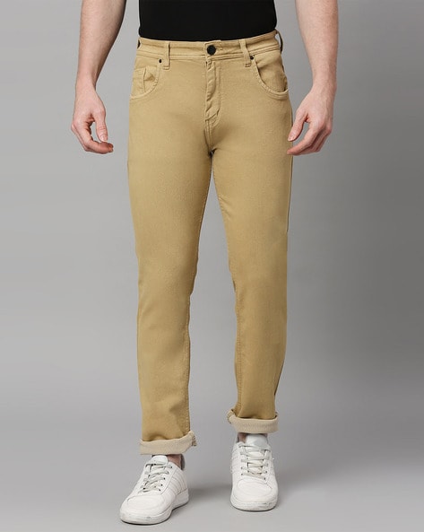 Khaki sale colour jeans