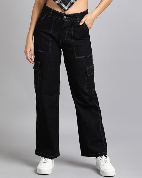 RYRJJ Women's Baggy Boyfriend Jeans High Waist Distressed Denim Pants Wide  Leg Straight Trousers Streetwear Pants(Light Blue,XS) - Walmart.com