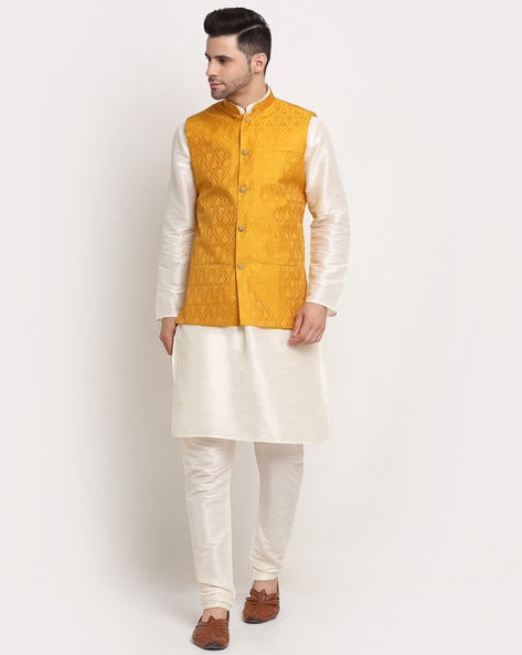 Buy Cream Ethnic Suit Sets for Men by Kraft India Online Ajio