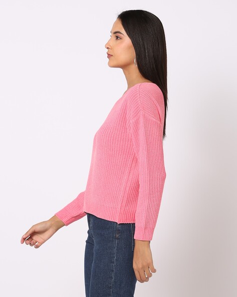 Buy Pink Sweaters & Cardigans for Women by DNMX Online