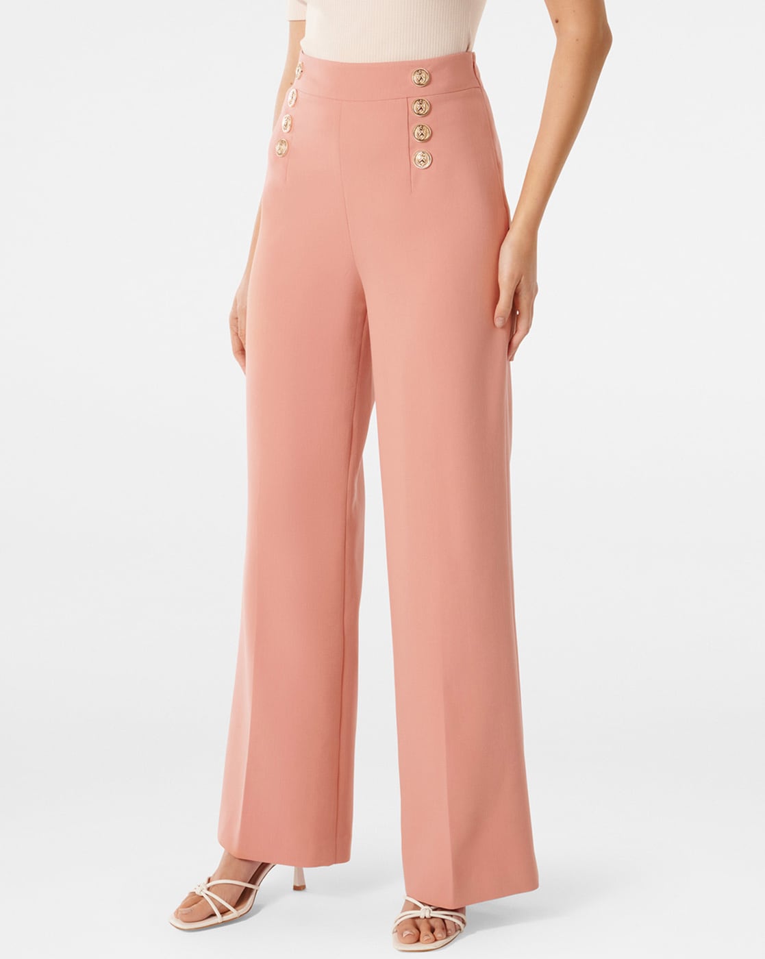 NEON & NYLON Bright Pink Fold Over Trousers | New Look