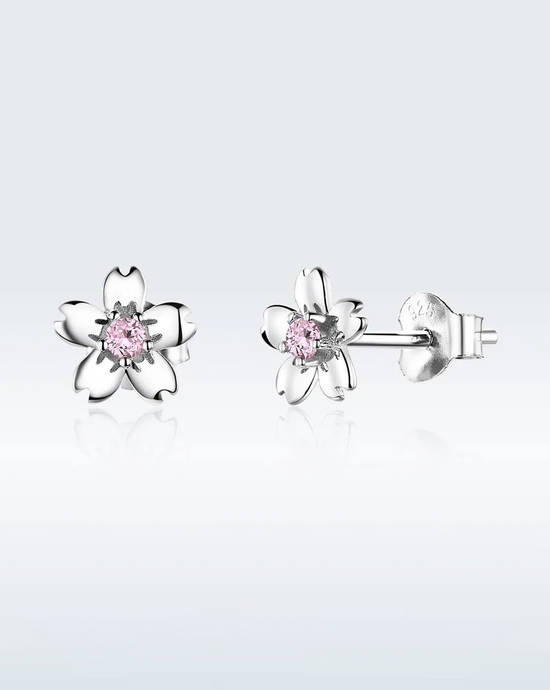 Children's Pink Cubic Zirconia Heart Earrings in Sterling Silver | Helzberg  Diamonds