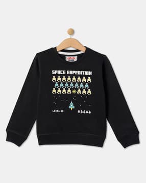 r&b Graphic Print Cotton Sweatshirt-picture-11