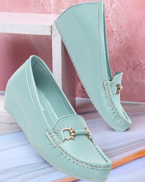 Womens on sale teal loafers