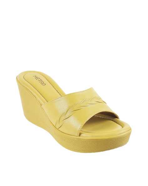 Yellow best sale espadrille wedges