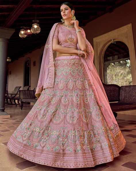 Buy Pink Lehenga Choli Sets for Women by FUSIONIC Online