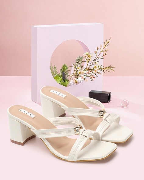 Pale pink block heel sandals hot sale