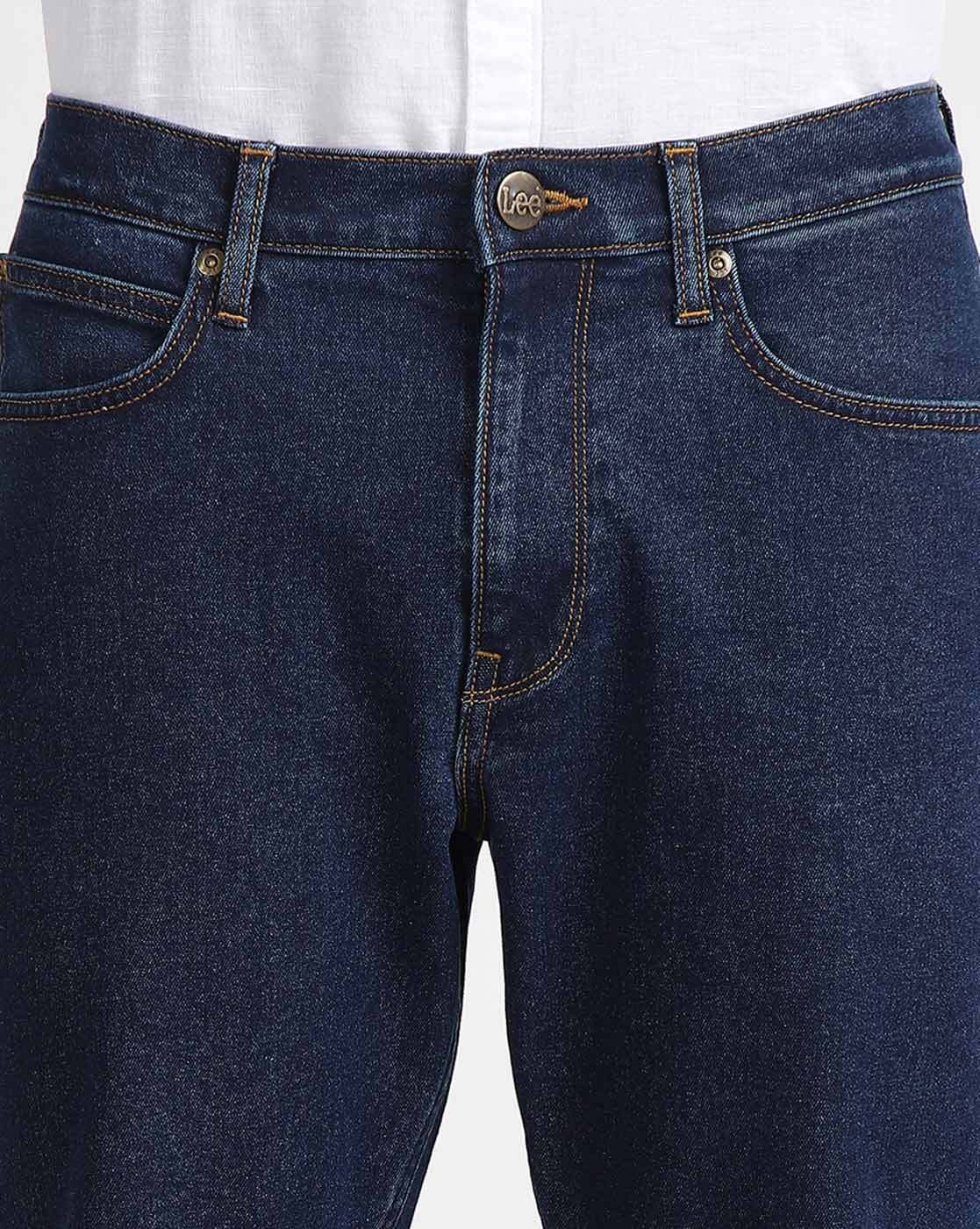 Buy Lee Navy Blue Cotton Regular Fit Jeans for Mens Online @ Tata CLiQ