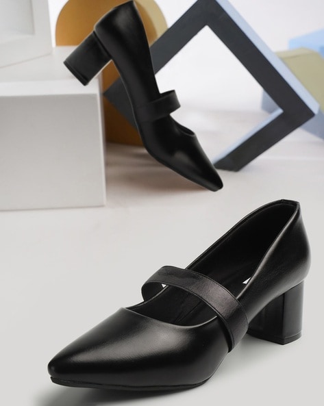 Buy Jean Taupe Block Heel Pumps: Handcrafted Mid Heels in Genuine Leather  for Women – Oceedee