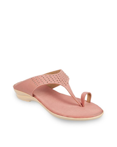 Buy Peach Flip Flop Slippers for Women by Walkway Online