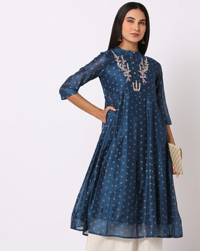 Avaasa Indian Kurta Dress And Chudidar Leggings Blue Size M - $50 - From  Minimal