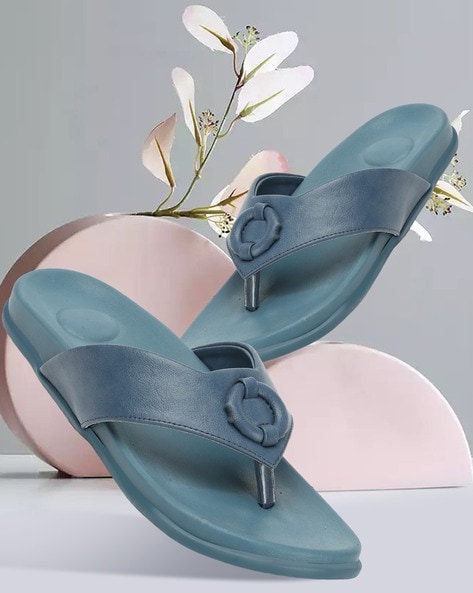 Buy Blue Flat Sandals for Women by ELLE Online Ajio