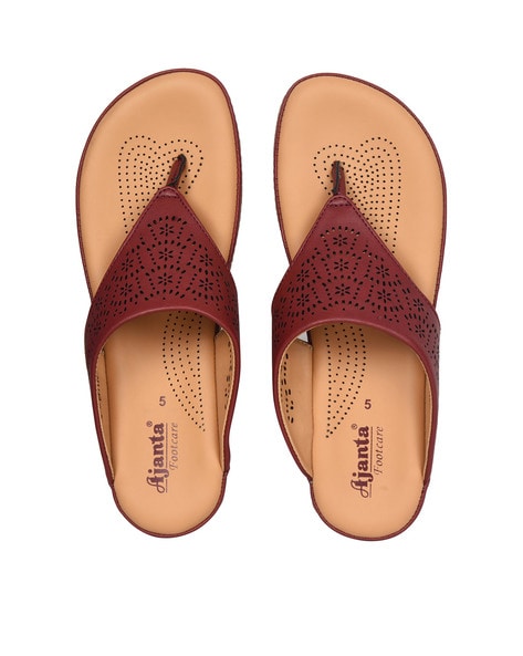 Buy Ajanta Ajanta Gold-Toned Wedge Sandals at Redfynd