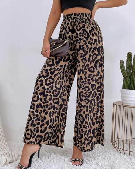 Buy Distressed Light Denim Animal Print Palazzo Wide Leg Jeans at Social  Butterfly Collection for only $ 98.00