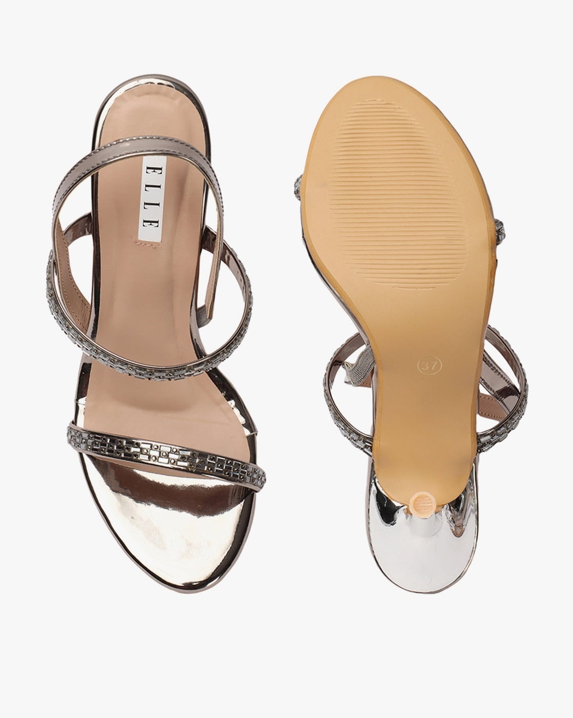 Buy online Women Green Strap Detailed Slip On Sandal from heels for Women  by Scentra for ₹939 at 51% off | 2024 Limeroad.com