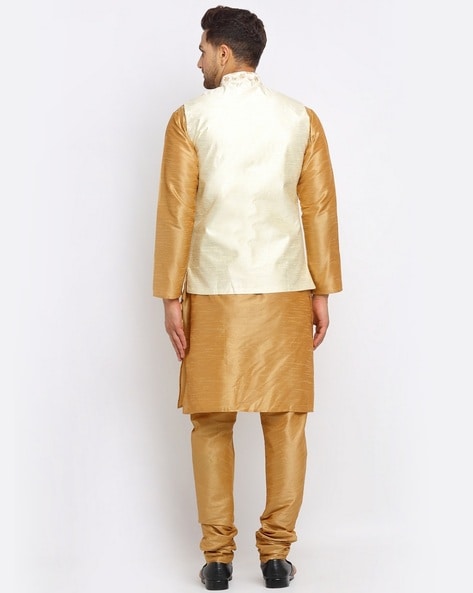 Leather hot sale nehru jacket