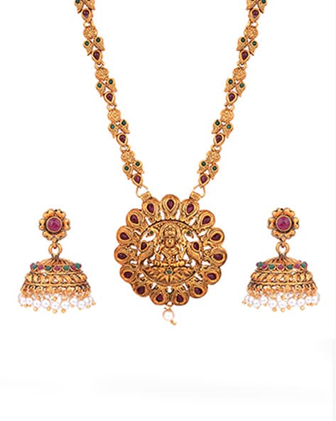 Earring Plus Necklace Luxury Jewelry Set 14k Plated Inlaid - Temu