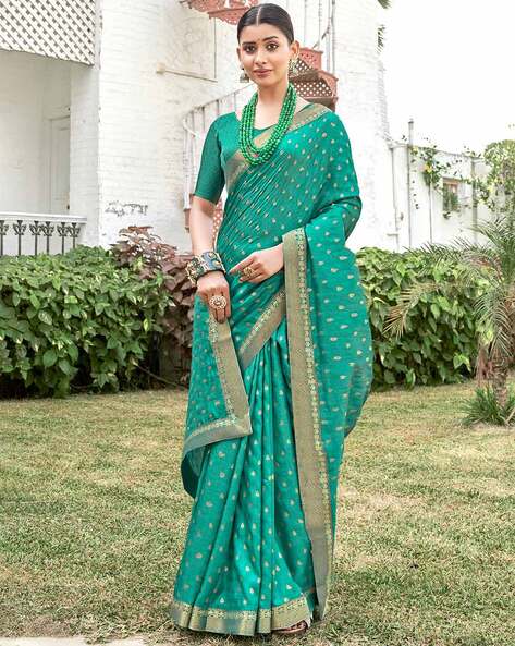 Casual, Party Wear Blue, Green color Georgette fabric Saree : 1894016