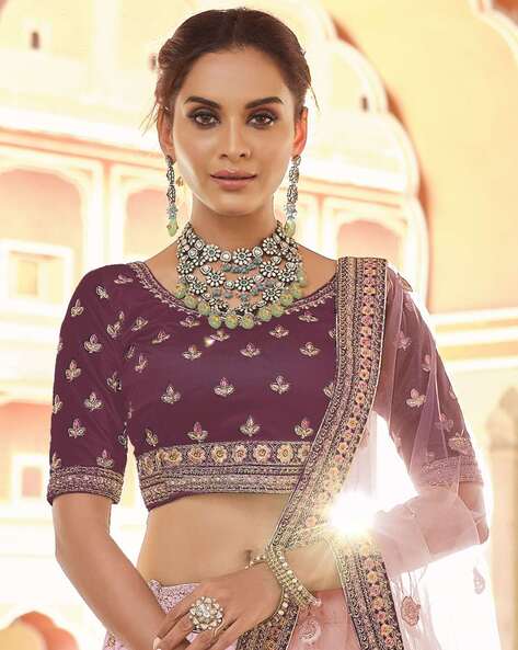Wine Color Wedding Lehenga Choli in Georgette With Heavy Sequence  Embroidery | Indian wedding lehenga, Party wear lehenga, Lehenga choli  wedding