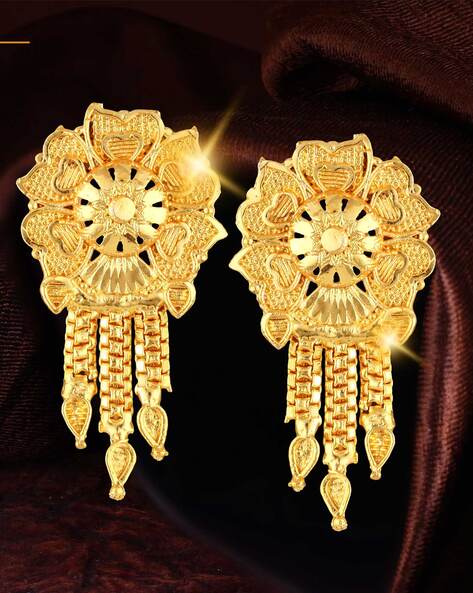 1 Gram Gold Earrings New Design With Price | Designer Earrings |