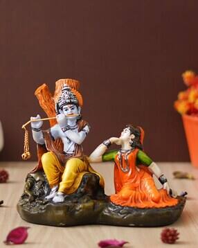 Handcrafted Polyresin Lord Krishna Playing Flute Showpiece