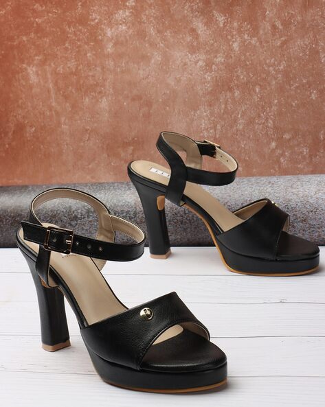 Buy online Black Embellished Slip On Block Heel Sandal from heels for Women  by Mehnam for ₹779 at 79% off | 2024 Limeroad.com