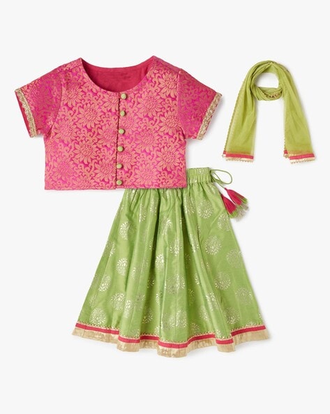 Beautiful Festival Special Baby Lehenga Blouse Dupatta Pure Silk Kids Wear  Lengha Readymade Chaniya Choli Full Embroidery With Handwork - Etsy