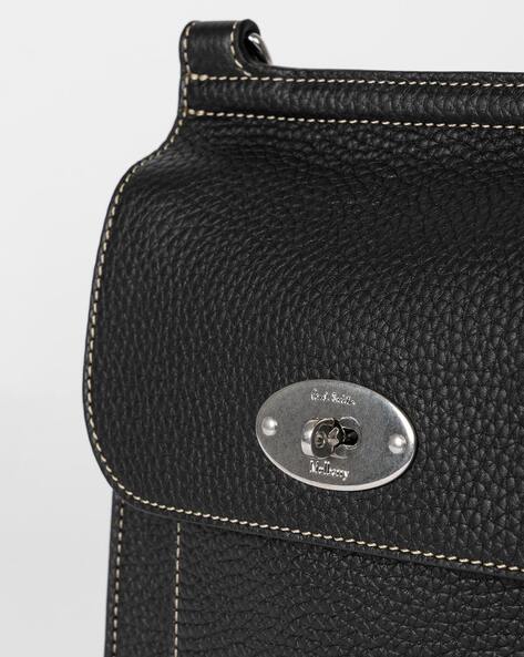Mulberry Coin Purse Black Grained Leather Mini ref.1148652 - Joli Closet