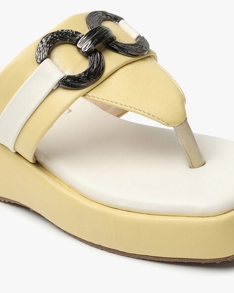 Buy Metro Women's Yellow Toe Ring Sandals for Women at Best Price @ Tata  CLiQ