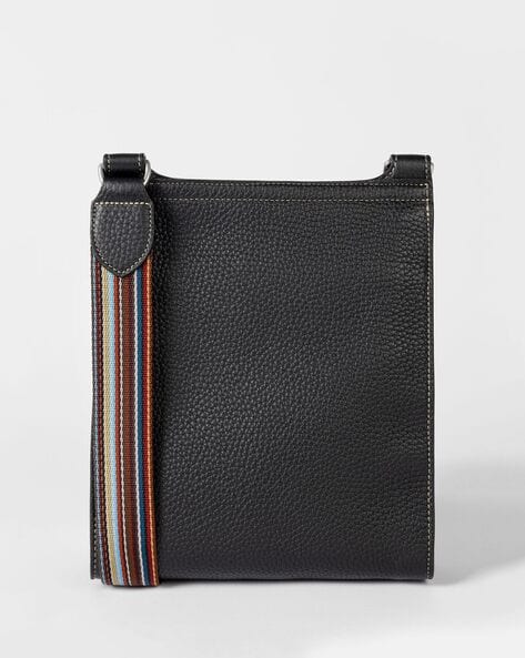 Buy PAUL SMITH Mulberry Leather Bag | Black Color Men | AJIO LUXE