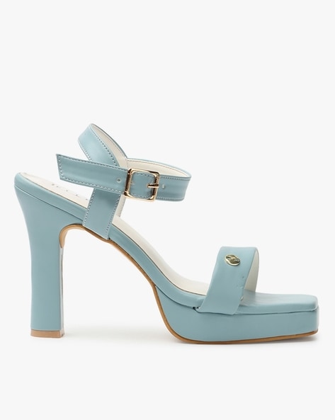 Baby blue 2025 platform sandals