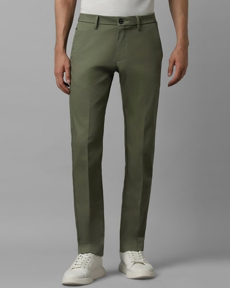 Allen Solly Slim Fit Flat-Front Chinos