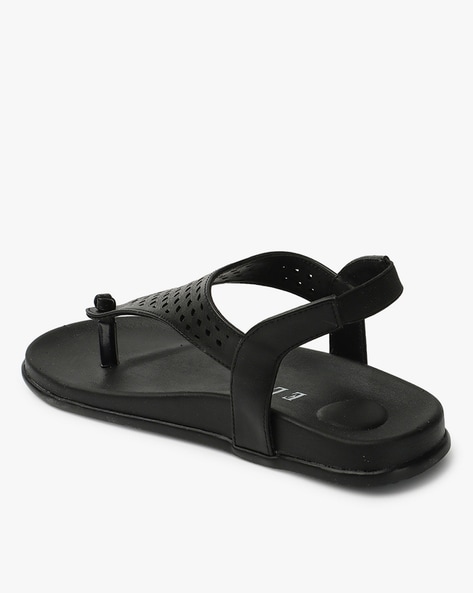 Black slip on store sandals womens