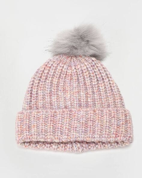 Knitted Beanie with Pom-Pom