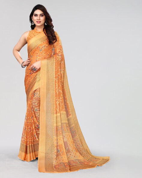 Buy Coffee Sarees for Women by Vanshaft Collection Online | Ajio.com