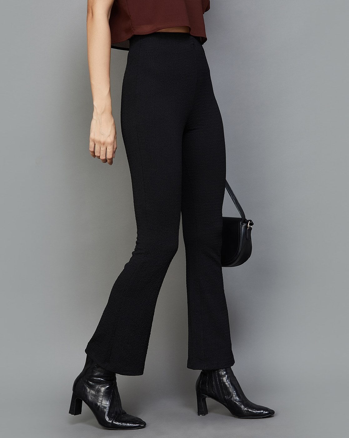 Buy Black Trousers & Pants for Women by Ginger by lifestyle Online