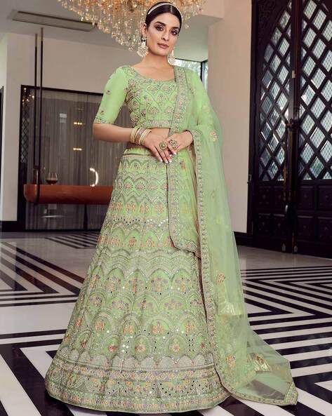 Buy Trendy Green Lehenga Choli Online in India – Joshindia