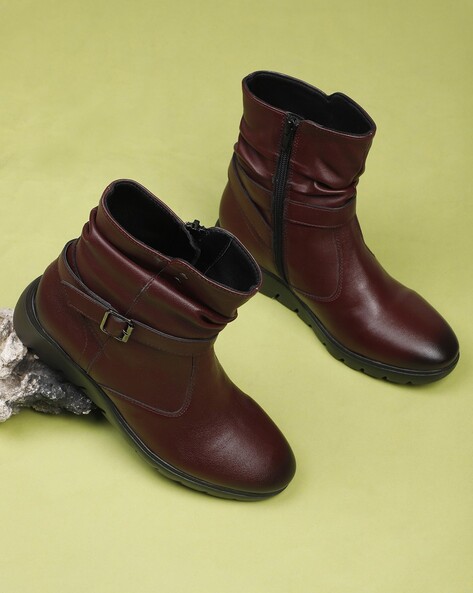 Buy Brown Boots for Women by ELLE Online Ajio