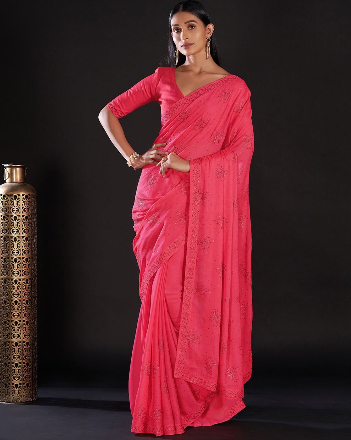 Buy Pink Cotton Silk Woven Striped Pattern Saree With Running Blouse For  Women by Nazaakat by Samara Singh Online at Aza Fashions.