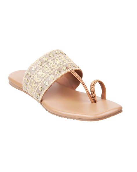 Embellished Toe-Ring Slipper