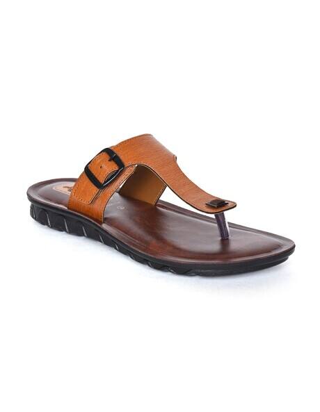 Buy Brown Sandals for Men by AJANTA Online - Main Image