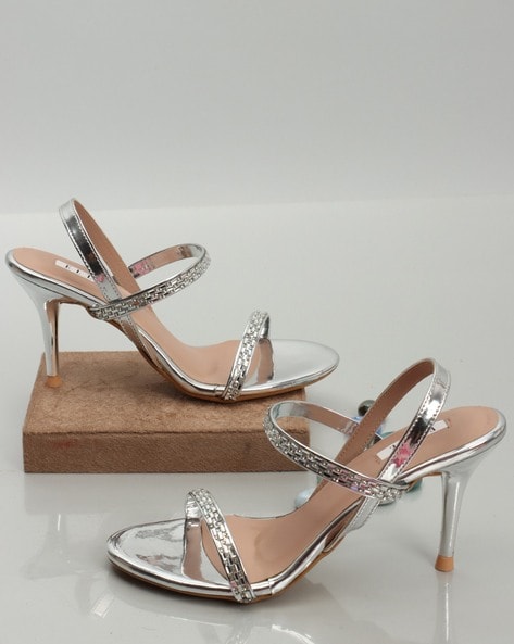 Buy Silver Pleated Ankle Strap Heels by Sephyr Online at Aza Fashions.-hkpdtq2012.edu.vn