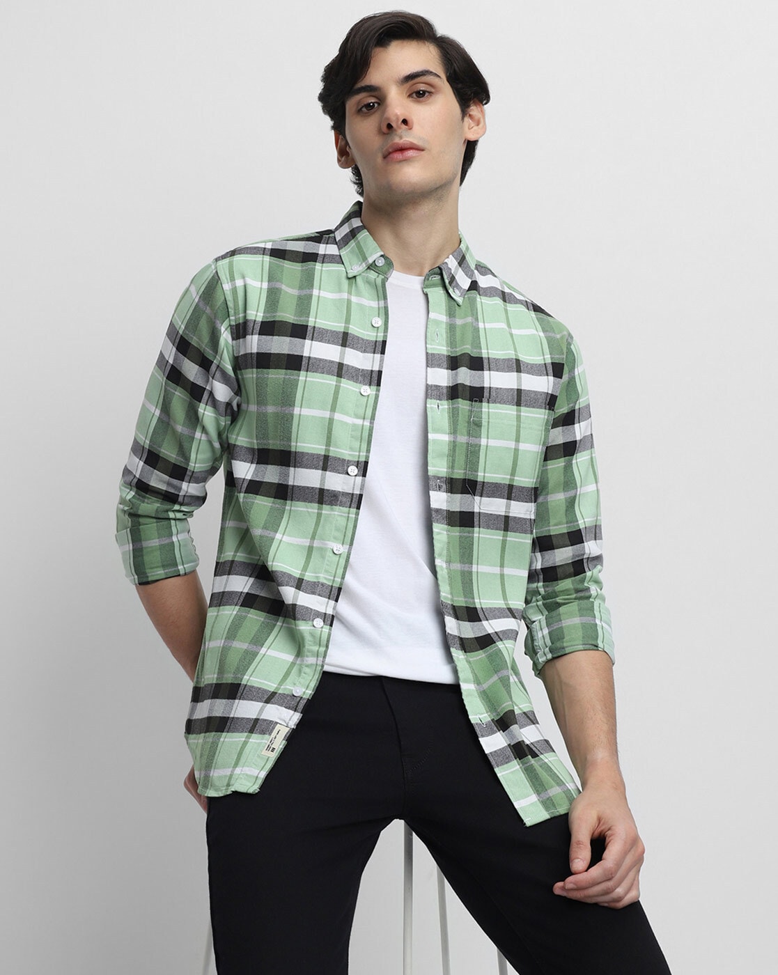 Buy Green Shirts for Men by DENNISLINGO PREMIUM ATTIRE Online