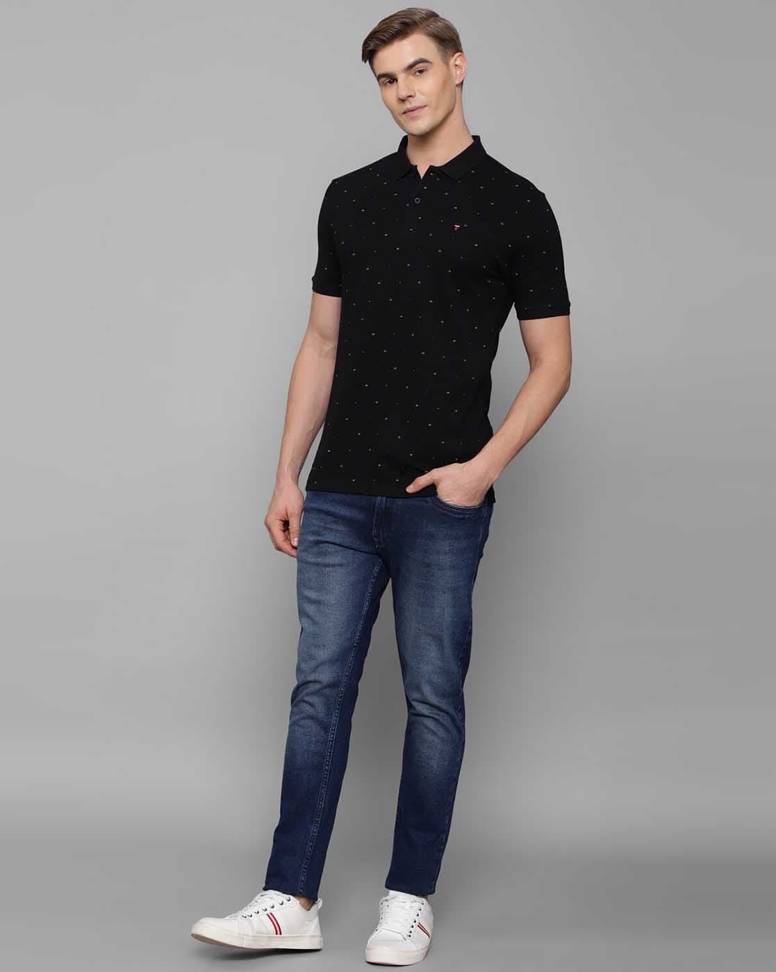 Buy Louis Philippe Black T-shirt Online - 658531