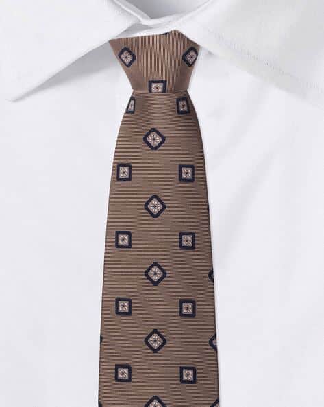 Geometric Pattern Silk Tie