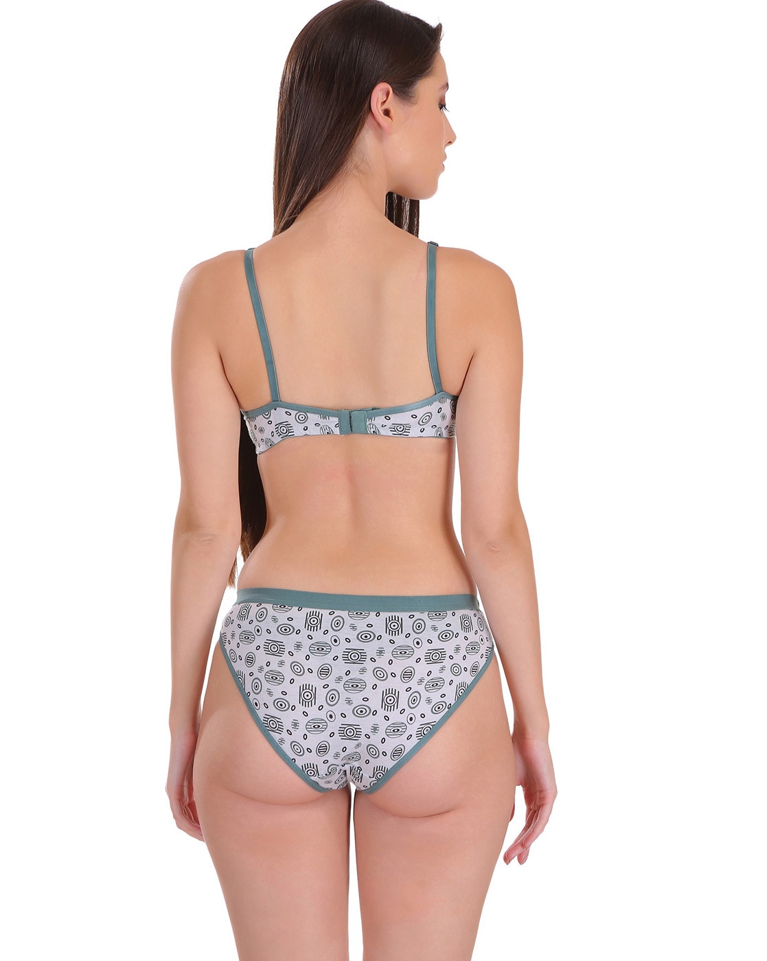 Buy online Grey Cotton Bras And Panty Set from lingerie for Women by Liigne  for ₹309 at 76% off