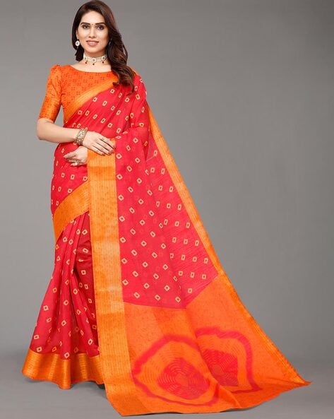 Buy Peach Sarees for Women by SILK HOUSE Online | Ajio.com